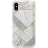 Geo White and Gold Marble