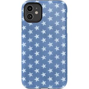 Casely iPhone 11 Case | Cowgirl Canyon | FashionPass x Casely | Essential Slim Dual-Layer Protective Design(Coastal Blues | Denim Stars)