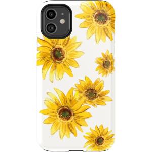 Casely iPhone 11 Case | Cowgirl Canyon | FashionPass x Casely | Essential Slim Dual-Layer Protective Design(Golden Garden | Yellow Sunflower)