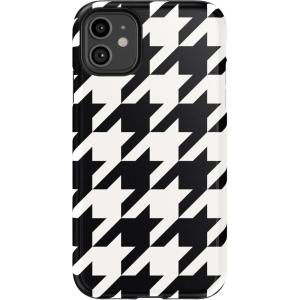 Casely iPhone 11 Case | Cowgirl Canyon | FashionPass x Casely | Essential Slim Dual-Layer Protective Design(Houndstooth | High Contrast Design)