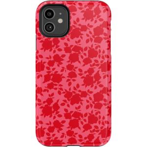 Casely iPhone 11 Case | Cowgirl Canyon | FashionPass x Casely | Essential Slim Dual-Layer Protective Design(Rose Garden | Red Aesthetic)