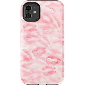 Casely iPhone 11 Case | Cowgirl Canyon | FashionPass x Casely | Essential Slim Dual-Layer Protective Design(Sealed with a Kiss | Pink Lipstick)
