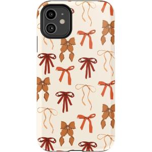 Casely iPhone 11 Case | Fall Girlie | Pumpkin Spice Bows | Essential Slim Dual-Layer Protective Design