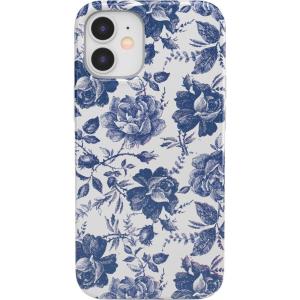 Casely iPhone 11 Case | Into The Wild | Black Leopard | Classic Ultra Slim Design(Rose to Fame | Blue & White Rose Floral)