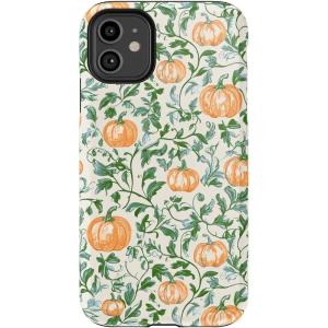 Casely iPhone 11 Case | Pumpkin Patch | Green Vines | Essential Slim Dual-Layer Protective Design