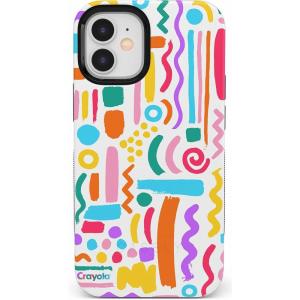 Casely iPhone 11 Case | Rose to Fame | Blue & White Floral | Bold Protective Design(Crayola | Make Your Mark | Crayola Paint)