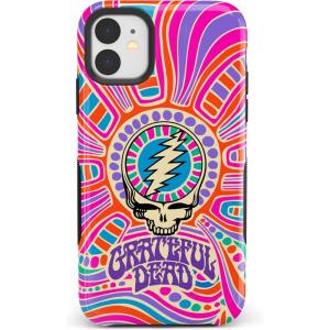 Casely iPhone 11 Case | Rose to Fame | Blue & White Floral | Bold Protective Design(Grateful Dead | Art of Chaos | Skull)