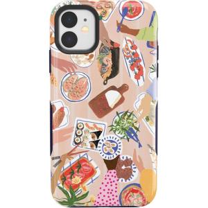 Casely iPhone 11 Case | Rose to Fame | Blue & White Floral | Bold Protective Design(Picnic Party | Painted Collage)