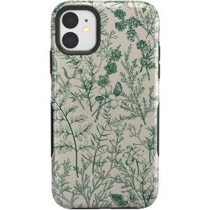 Casely iPhone 11 Case | Rose to Fame | Blue & White Floral | Bold Protective Design(Sage Garden | Green Floral)