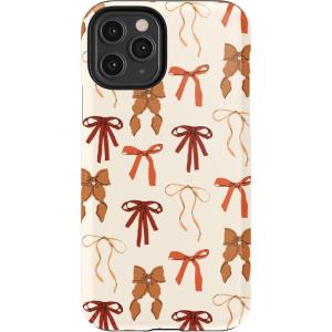 Casely iPhone 11 Pro Case | Fall Girlie | Pumpkin Spice Bows | Essential Slim Dual-Layer Protective Design