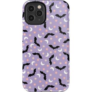 Casely iPhone 11 Pro Case | Midnight Flight | Celestial Bats | Essential Slim Dual-Layer Protective Design