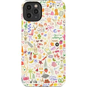 Casely iPhone 11 Pro Max Case | Dark Fantasy | Contrast Floral | Essential Slim Dual-Layer Protective Design(All the Fun Things | Fun on Weekdays)