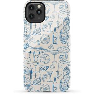 Casely iPhone 11 Pro Max Case | Dark Fantasy | Contrast Floral | Essential Slim Dual-Layer Protective Design(Amalfi Aperitivo | Dolce Vita)