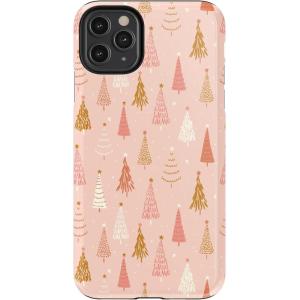 Casely iPhone 11 Pro Max Case | Dark Fantasy | Contrast Floral | Essential Slim Dual-Layer Protective Design(Bubblegum Forest | Christmas Tree)