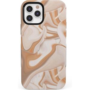 Casely iPhone 11 Pro Max Case | Dark Fantasy | Contrast Floral | Essential Slim Dual-Layer Protective Design(Caramel Delight | Marble Swirl)