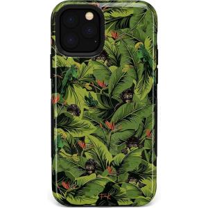 Casely iPhone 11 Pro Max Case | Dark Fantasy | Contrast Floral | Essential Slim Dual-Layer Protective Design(Frida Kahlo | Sneaky Monkeys | Jungle Floral)