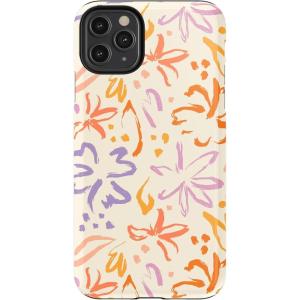 Casely iPhone 11 Pro Max Case | Dark Fantasy | Contrast Floral | Essential Slim Dual-Layer Protective Design(Hibiscus Blooms | Hawaiian Floral)