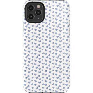 Casely iPhone 11 Pro Max Case | Dark Fantasy | Contrast Floral | Essential Slim Dual-Layer Protective Design(Lovebug | Blue Hearts)