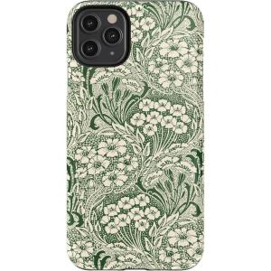 Casely iPhone 11 Pro Max Case | Dark Fantasy | Contrast Floral | Essential Slim Dual-Layer Protective Design(Mystic Meadow | Green Gardens)