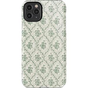 Casely iPhone 11 Pro Max Case | Dark Fantasy | Contrast Floral | Essential Slim Dual-Layer Protective Design(Sage Tapestry | Floral Vines)