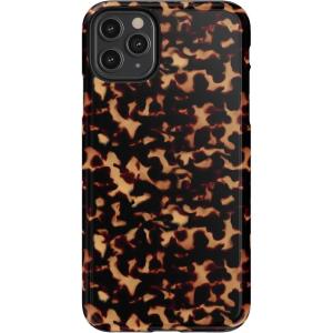 Casely iPhone 11 Pro Max Case | Dark Fantasy | Contrast Floral | Essential Slim Dual-Layer Protective Design(Shell Shocked | Tortoise Print)