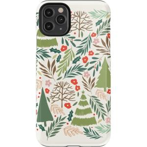 Casely iPhone 11 Pro Max Case | Dark Fantasy | Contrast Floral | Essential Slim Dual-Layer Protective Design(Under the Mistletoe | Holiday)