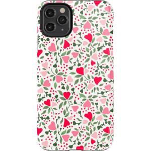 Casely iPhone 11 Pro Max Case | Dark Fantasy | Contrast Floral | Essential Slim Dual-Layer Protective Design(Vines of Love | Floral Heart)