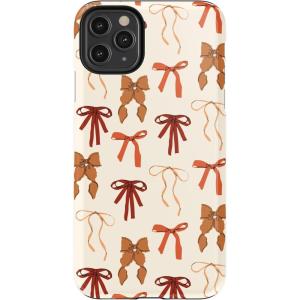 Casely iPhone 11 Pro Max Case | Fall Girlie | Pumpkin Spice Bows | Essential Slim Dual-Layer Protective Design