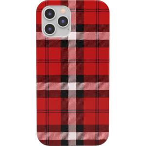 Casely iPhone 11 Pro Max Case | Here Comes The Sun | Colorblock Sunset | Classic Ultra Slim Design(As if! Red Plaid)