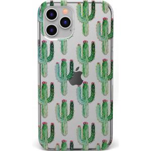 Casely iPhone 11 Pro Max Case | Here Comes The Sun | Colorblock Sunset | Classic Ultra Slim Design(Cactus Patterned Clear Floral)