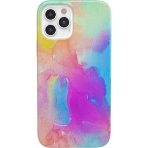 Casely iPhone 11 Pro Max Case | Here Comes The Sun | Colorblock Sunset | Classic Ultra Slim Design(Cute Rainbow Marble)