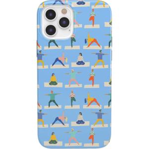 Casely iPhone 11 Pro Max Case | Here Comes The Sun | Colorblock Sunset | Classic Ultra Slim Design(Go with the Flow Light Blue Yoga)