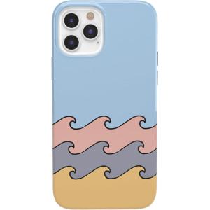 Casely iPhone 11 Pro Max Case | Here Comes The Sun | Colorblock Sunset | Classic Ultra Slim Design(High Tide Layered Ocean Waves)