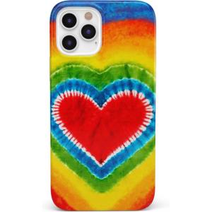 Casely iPhone 11 Pro Max Case | Here Comes The Sun | Colorblock Sunset | Classic Ultra Slim Design(I Heart Tie Dye | Rainbow Heart)