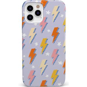 Casely iPhone 11 Pro Max Case | Here Comes The Sun | Colorblock Sunset | Classic Ultra Slim Design(In a Flash | Lightning Bolt)