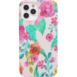 Casely iPhone 11 Pro Max Case | Here Comes The Sun | Colorblock Sunset | Classic Ultra Slim Design(Out And About | Light Pink Floral)