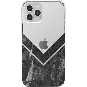 Casely iPhone 11 Pro Max Case | Here Comes The Sun | Colorblock Sunset | Classic Ultra Slim Design(Sleek and Simple | Black Marble V Clear)