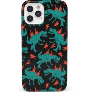 Casely iPhone 11 Pro Max Case | Here Comes The Sun | Colorblock Sunset | Classic Ultra Slim Design(You’re Dino-mite | Green Dinosaur)