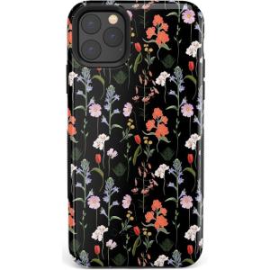 Casely iPhone 11 Pro Max Case | Totally Rad | Daisy Print Floral | Bold Protective Design(Secret Garden | Mixed Floral)