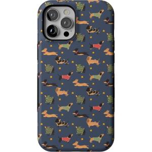 Casely iPhone 12 Pro Max Case | Dashing Doxies | Dachshund Dog | Bold Protective Design | MagSafe Compatible Design