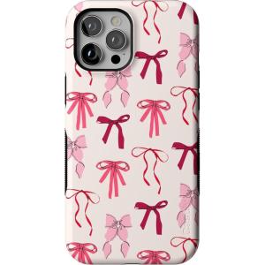 Casely iPhone 12 Pro Max Case | Lover Girlie | Pink Bows | Bold Protective Design | MagSafe Compatible Design