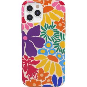 Casely iPhone 12/12 Pro Case | Deep Sea | Blue Marble | Classic Ultra Slim Design(Flower Patch | Multi-Color Floral)