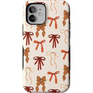Casely iPhone 12/12 Pro Case | Fall Girlie | Pumpkin Spice Bows | Bold Protective Design | MagSafe Compatible Design