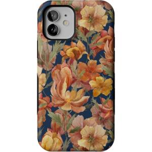 Casely iPhone 12/12 Pro Case | Fallen Gold | Antique Floral | Bold Protective Design | Compatible with MagSafe