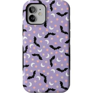 Casely iPhone 12/12 Pro Case | Midnight Flight | Celestial Bats | Bold Protective Design | MagSafe Compatible Design