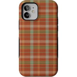 Casely iPhone 12/12 Pro Case | Spiced Chai | Fall Plaid | Bold Protective Design | MagSafe Compatible Design