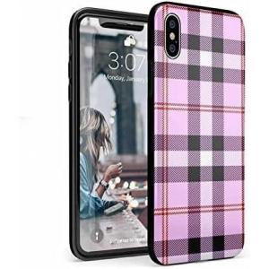 Casely iPhone Xs Max Case | Accept The Rose | Blooming Red Rose Floral | Classic Ultra Slim Design(As if! Light Purple Plaid)