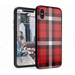 Casely iPhone Xs Max Case | Accept The Rose | Blooming Red Rose Floral | Classic Ultra Slim Design(As if! Red Plaid)