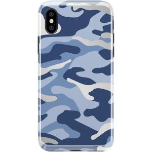 Casely iPhone Xs Max Case | Accept The Rose | Blooming Red Rose Floral | Classic Ultra Slim Design(In Formation | Metallic Blue Camo)