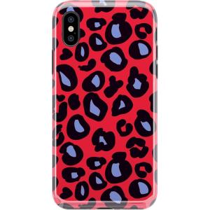 Casely iPhone Xs Max Case | Accept The Rose | Blooming Red Rose Floral | Classic Ultra Slim Design(Into the Wild | Red & Blue Leopard)